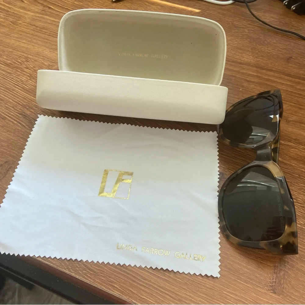 🍒Linda Farrow x Dries Van Noten Collab x Gallery Tortoise Shell Sunglasses Case